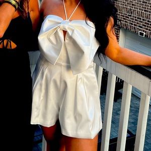 Bride/Bacehlorette Satin White Romper!